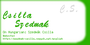 csilla szedmak business card