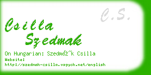 csilla szedmak business card